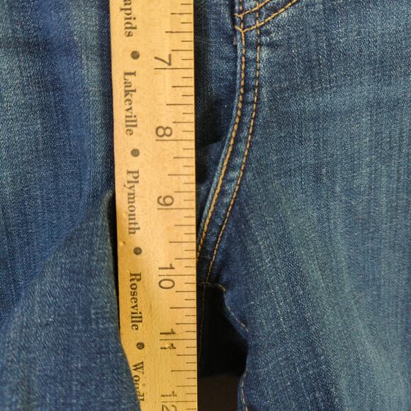 Levis Mid Length Shorts Womens Plus 18W Blue Stretch - Picture 4 of 7